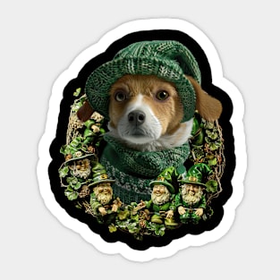 St Patricks Day Dog Sticker